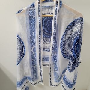 Mud Pie Sheer Nautilus Wrap Scarf